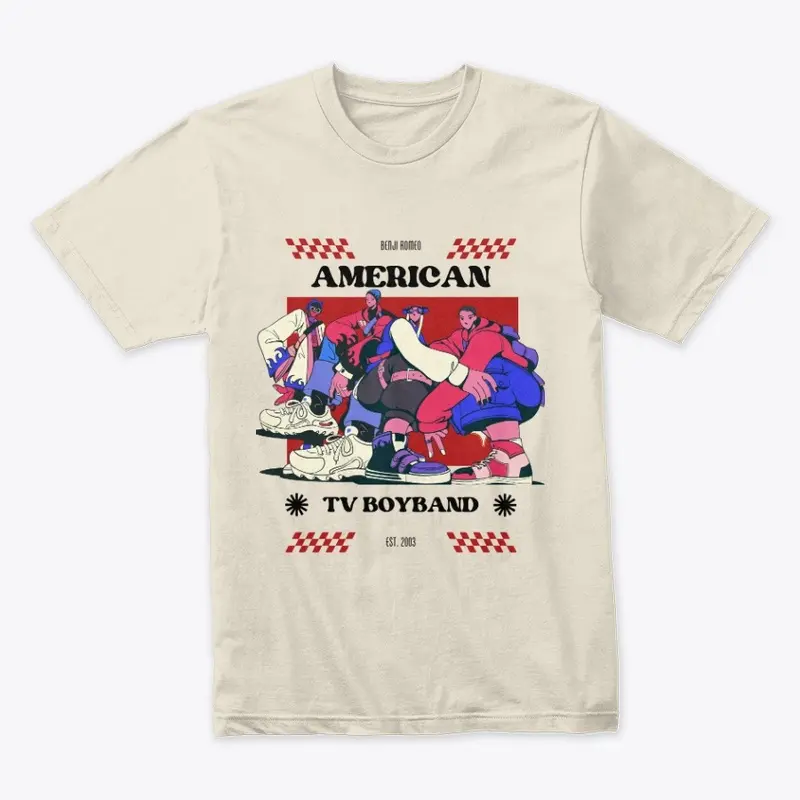 American TV Boyband Tee (Light Colours)