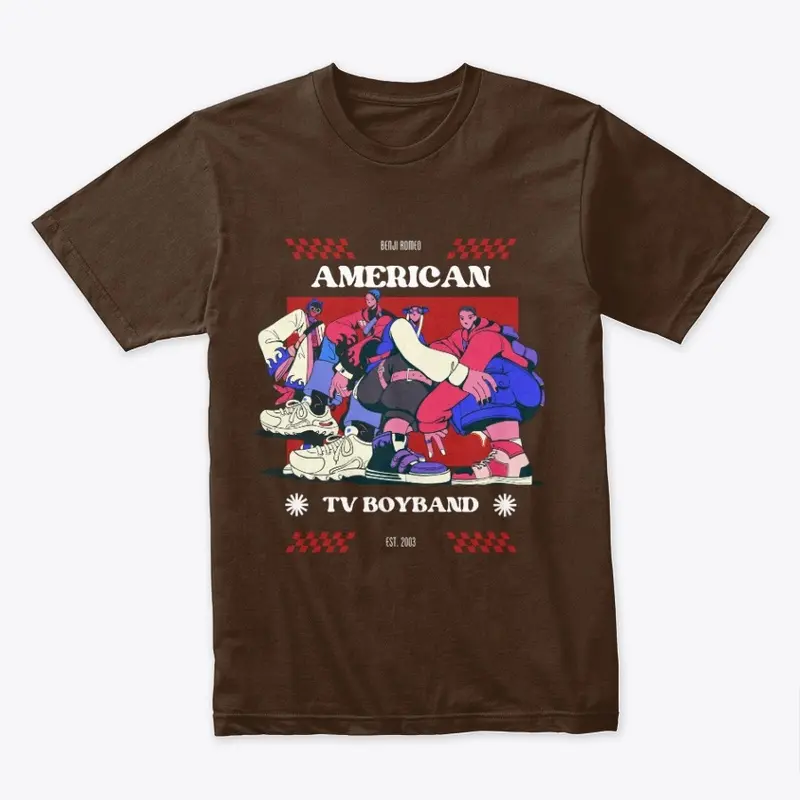 American TV Boyband Tee (Dark Colours)